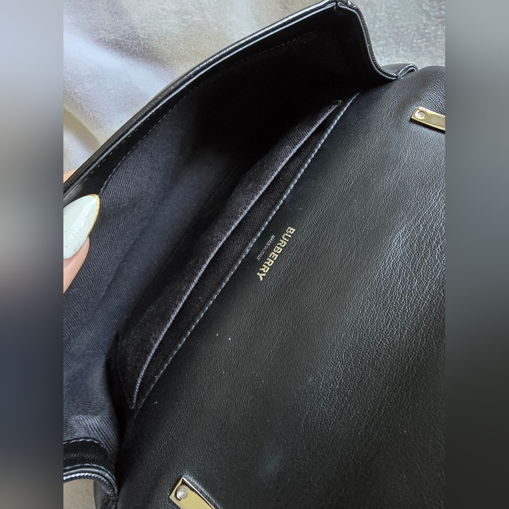 Authentic Burberry Horseferry Black Quilted Shoulder Bag Or Crossbody Bag - Picture 11 of 12